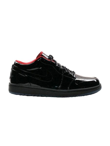 Лаковые кожаные кроссовки Air Jordan черные