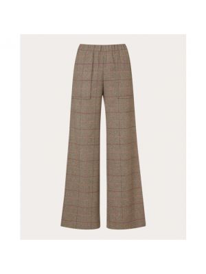 Pantalones de lana con estampado Diega marrón