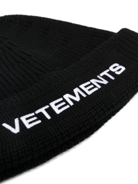Cappello di lana Vetements nero