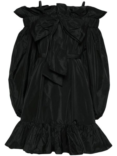Sukienka koktajlowa z falbankami Patou czarna