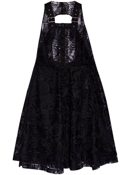 Čipkované priehľadné midi šaty Noir Kei Ninomiya