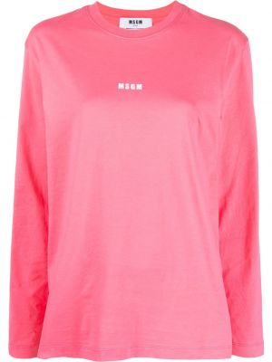 Långärmad långärmad t-shirt Msgm rosa