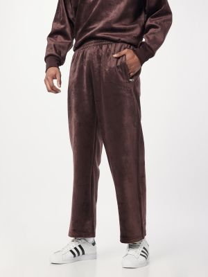 Žametne hlače iz rebrastega žameta Adidas Originals siva
