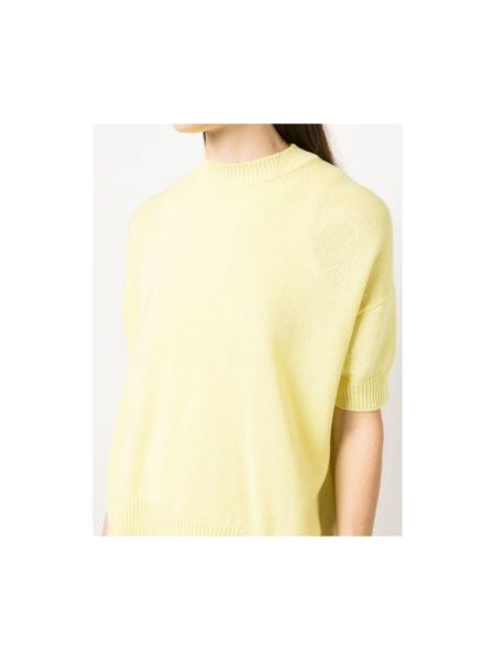 Jersey manga corta de tela jersey con estampado de cachemira Jil Sander amarillo