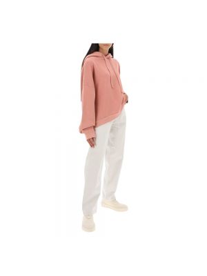 Sudadera con capucha de algodón oversized Acne Studios rosa