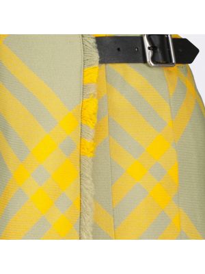 Mini falda de lana Burberry amarillo