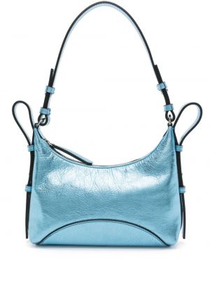Kožená kabelka Zanellato modrá