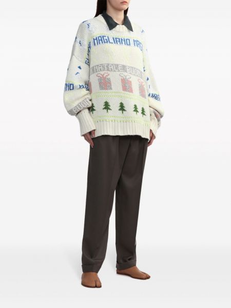 Žakarda džemperis Magliano balts