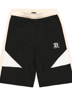 Jersey puuvilla shortsit pojille Balmain Kids musta