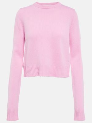 Kašmírový vlněný svetr Sportmax růžový