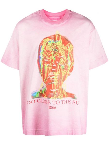 T-krekls ar apdruku Givenchy rozā