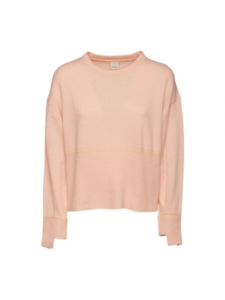 Sweter z długim rękawem Pinko różowy