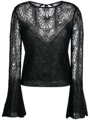 Пуловер Erika Cavallini черно