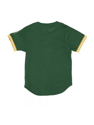 Koszula na guziki z dżerseju z siateczką Mitchell & Ness zielona