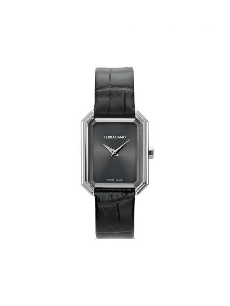 Krištáľové hodinky Ferragamo čierna