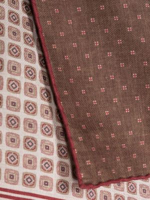 Cravate en soie à imprimé à motif géométrique Brunello Cucinelli
