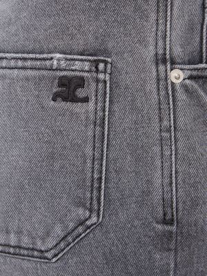 Voľné džínsy s rovným strihom Courreges sivá