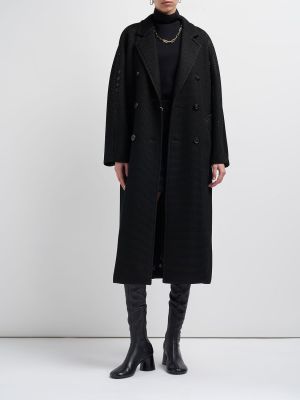 Kabát so sieťovinou Max Mara čierna