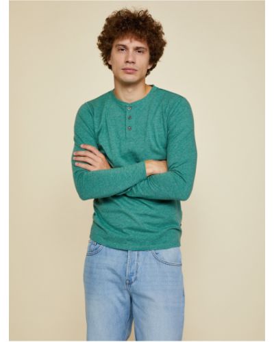 Tričko s dlouhým rukávem s knoflíky Zoot.lab zelené