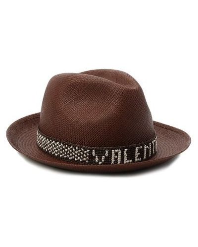 Шляпа Valentino коричневая