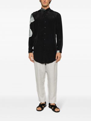 Lněné rovné kalhoty Atu Body Couture šedé