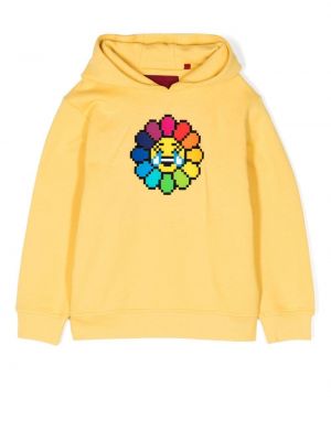 Hoodie con stampa Mostly Heard Rarely Seen 8-bit giallo