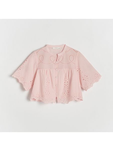 Bavlněná košile Reserved růžová