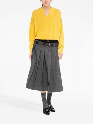 Sweter z kaszmiru Miu Miu żółty