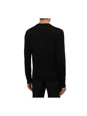 Sudadera con bordado de lana de tela jersey Dolce & Gabbana negro