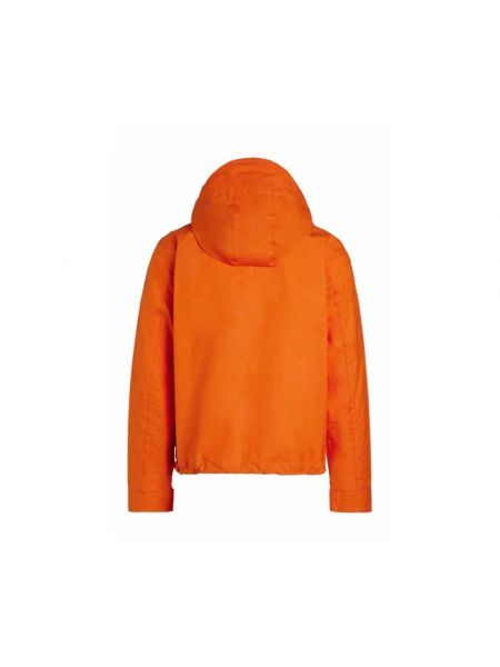 Chaqueta con cremallera con capucha con bolsillos Manifattura Ceccarelli naranja