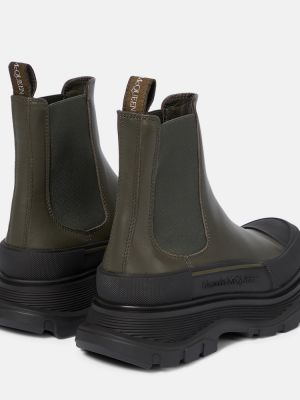 Kožené chelsea boots Alexander Mcqueen zelené