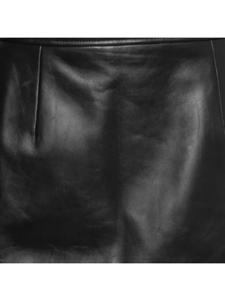 Falda de cuero Burberry Vintage negro