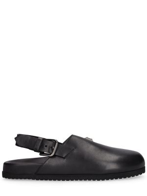 Kožené sandále Dolce & Gabbana čierna