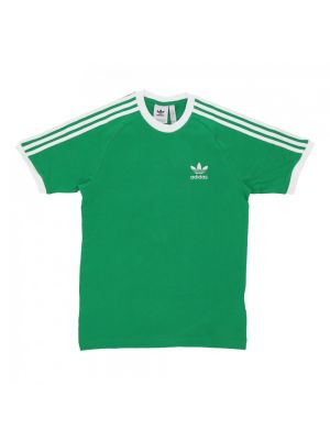 Koszulka w paski Adidas zielona
