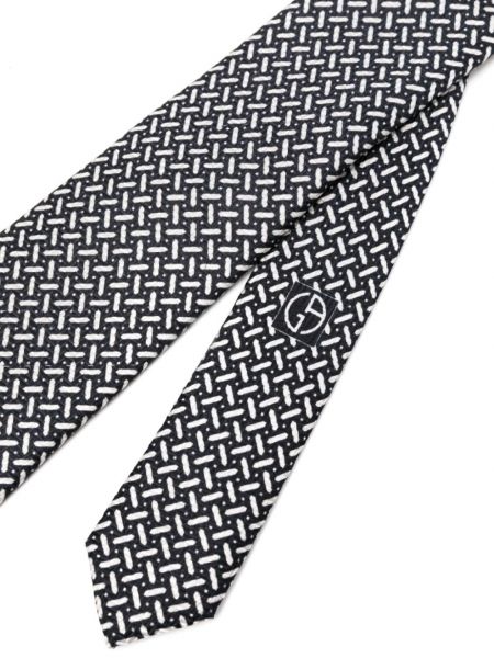 Krawat bawełniany z nadrukiem Giorgio Armani