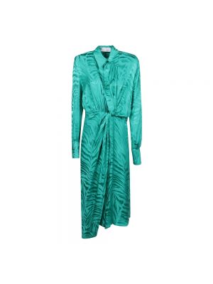 Sukienka midi asymetryczna Giuseppe Di Morabito zielona