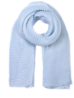Плиссированный кашемировый шарф Agnona голубой