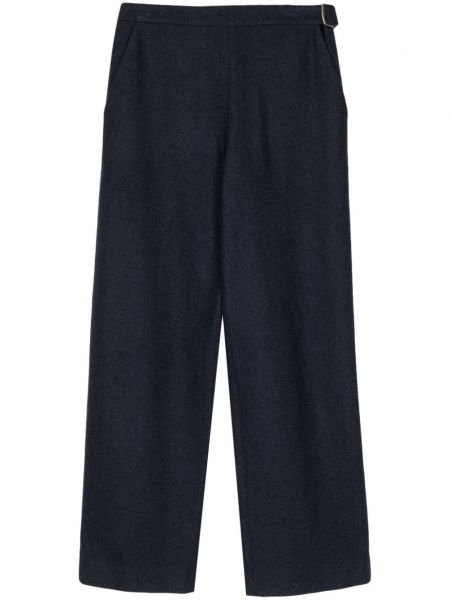 Kašmírové rovné nohavice Hermès Pre-owned modrá