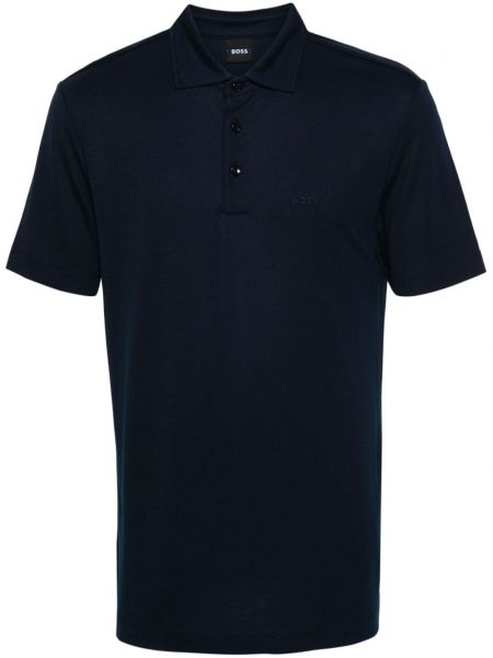 Siuvinėta polo marškinėliai Boss mėlyna