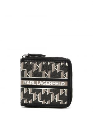 Mustriline lukuga rahakott Karl Lagerfeld