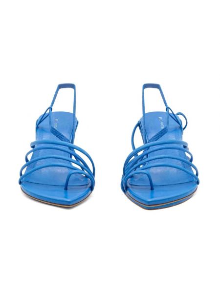 Sandały skórzane asymetryczne Vic Matie niebieskie