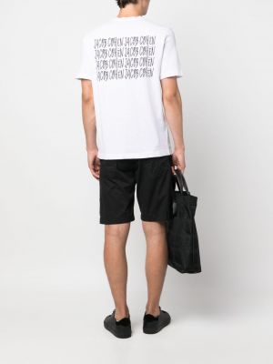 T-shirt en coton à imprimé Jacob Cohën blanc