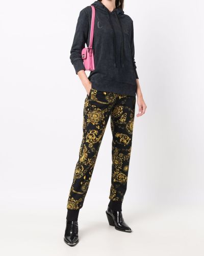 Pantalones de chándal con estampado Versace Jeans Couture negro