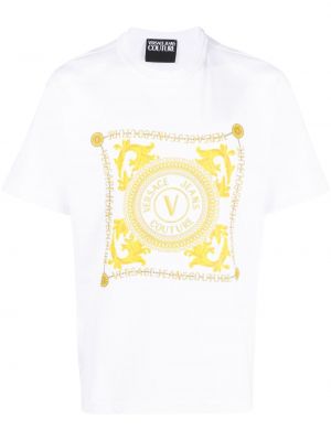 Памучна тениска с принт Versace Jeans Couture