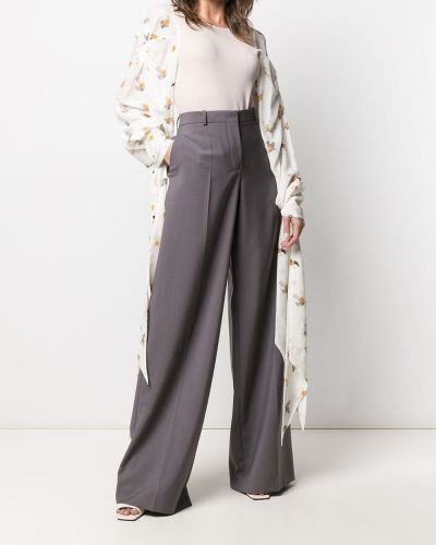 Pantalones de cintura alta Nina Ricci gris