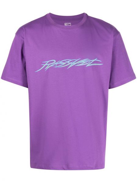 Raštuotas marškinėliai Paccbet violetinė