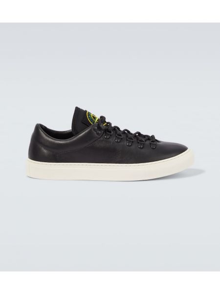 Läder sneakers Stone Island svart