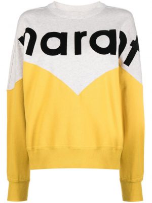 Sweatshirt mit rundem ausschnitt Marant Etoile gelb