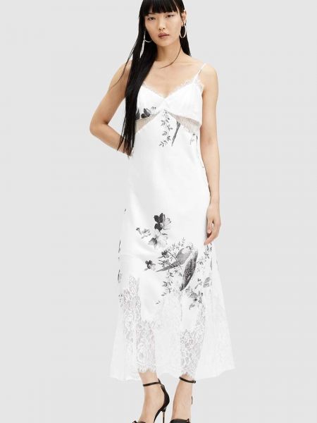 Sukienka midi Allsaints biała