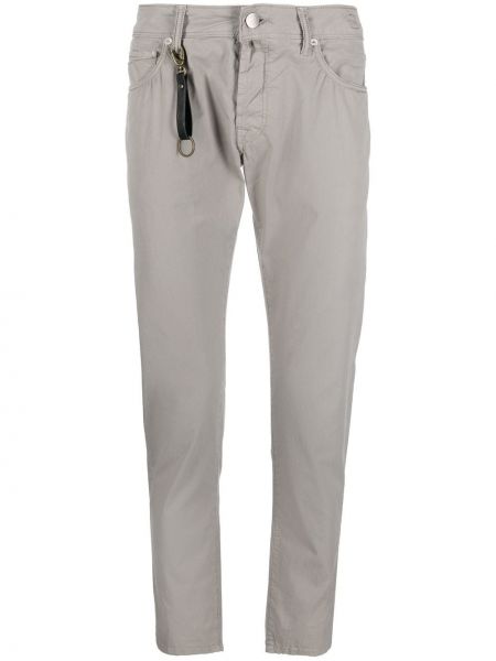 Pantaloni slim fit Incotex grigio